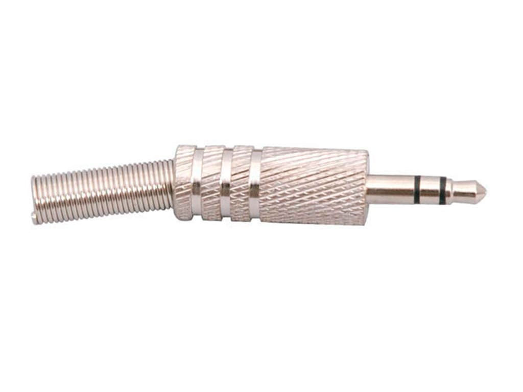 MCA 077 разъем кабельный Jack 1/8"(3,5 мм) стерео, корпус металл,пружина ввода кабеля / Work