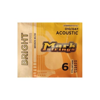 Markbass Bright Series DV6BRBZ01047AC струны для акустической гитары, 10-47, бронза 80/20