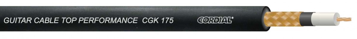 CORDIAL CGK 175   гитарный  кабель с  низкой  емкостью, черный