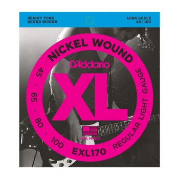 EXL170  Струны для бас-гитары nickel,soft 45-100, long / D`ADDARIO 