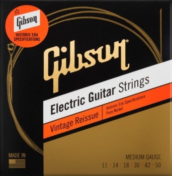 GIBSON SEG-HVR11 VINTAGE REISSUE ELECTIC GUITAR STRINGS MEDIUM GAUGE струны для электрогитары,.11-50