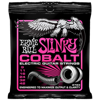 ERNIE BALL 2723 струны для эл.гитары Cobalt Electric Super Slinky (9-11-16-24-32-42) обмотка кобальт