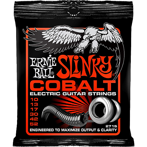 ERNIE BALL 2715 струны для эл.гитары Cobalt Electric Skinny Top Heavy Bottom Slinky (10-13-17-30-42-