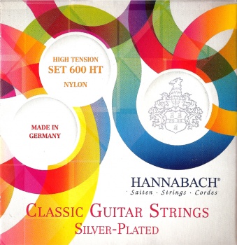 600HT Silver-Plated Orange Комплект струн для классической гитары, сильное натяжение, Hannabach