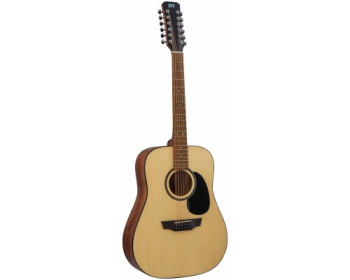 JET JD-255/12 OP - 12-струнная акустическая гитара, верхняя дека - ель, корпус - красное дерево, цве