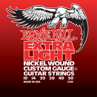 ERNIE BALL 2210 струны для эл. гитары Extra Light (10-14-20w-28-40-50) Nickel Wound