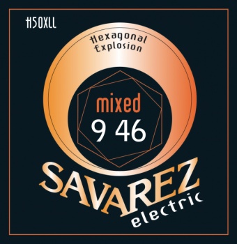 H50XLL Hexagonal Explosion Комплект струн для электрогитары, никелированные, 9-46, Savarez