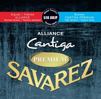 510ARJP Alliance Cantiga Premium Комплект струн для классической гитары, смешанное натяжение, Savare
