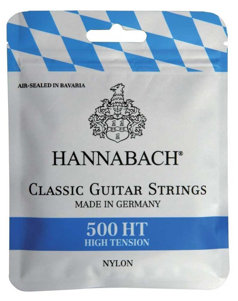 500HT Комплект струн для классической гитары, посеребренная медь, сильное натяжение, Hannabach