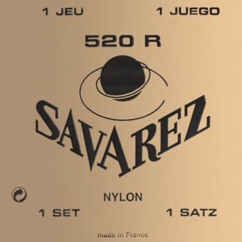 520R Комплект струн для классической гитары SAVAREZ CARTE ROUSE сильного натяжения