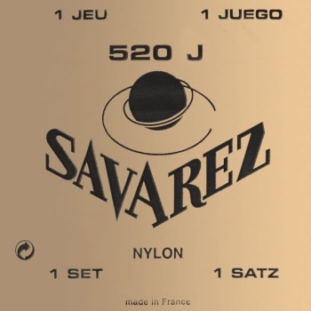 520J Комплект струн для классической гитары SAVAREZ CARTE JAUNE сильного натяжения