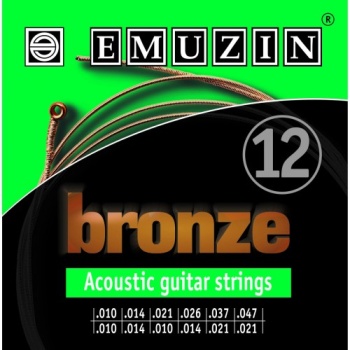 Стурны для 12-стр. гитары с обмоткой из бронзы BRONZE /.010-.047/ - 12А183