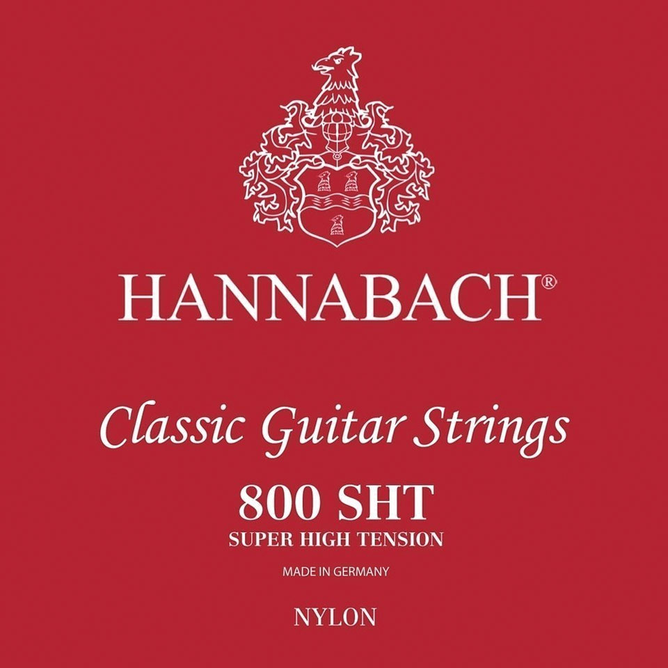 800SHT Red SILVER PLATED Струны для классической гитары супер сильного натяжения. /HANNABACH