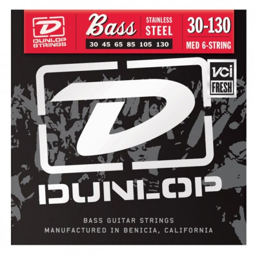 DBS30130  струны для 6-ти струнной бас гитары сталь 30-130 / Dunlop 