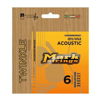 Markbass Twinkle Series DV6TWPB01152AC струны для акустической гитары, 11-52, фосфор/бронза