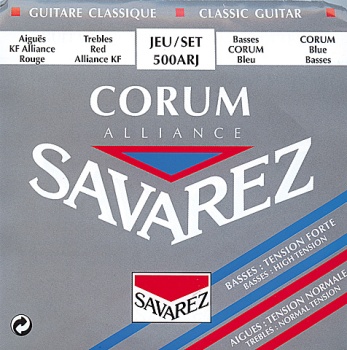 500ARJ Комплект струн для классической гитары ALLIANCE CORUM RED/BLUE смешанного натяжения Savarez