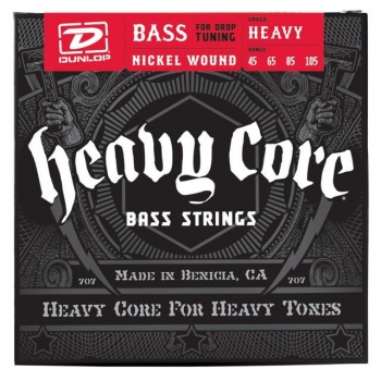 DBHCN45105  струны для бас-гитары Heavy Core 45-105, никель /DUNLOP 