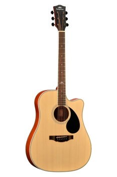 KEPMA D1CE Natural электроакустическая гитара, цвет натуральный глянцевый, в комплекте 3м кабель