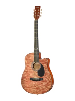 LF-3800CT-N Фольковая 6-струнная гитара 38" с вырезом. Верхняя дека - ламинат, задняя дека и обечайк