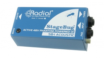 Radial SB-1  активный директ-бокс для акустической, электро гитары, вход 6,3 Jack/ выход XLRM