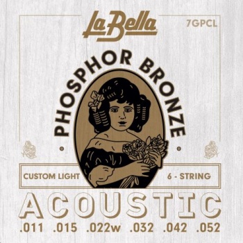 7GPCL Custom Light Комплект струн для акустической гитары 11-52 / LA BELLA