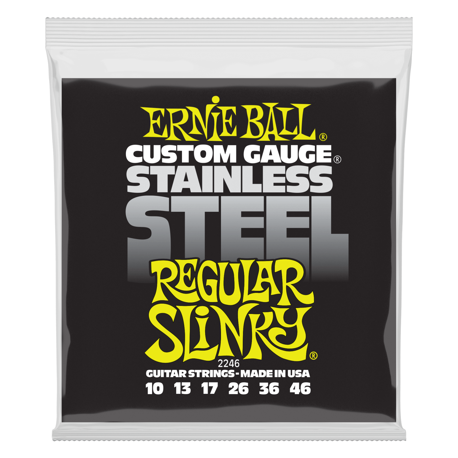 ERNIE BALL 2246 струны для эл. гитары Regular (10-13-17-26-36-46) Stainless Steel