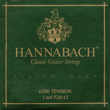 728LT Custom Made Green Комплект струн для классической гитары, низкое натяжение, Hannabach