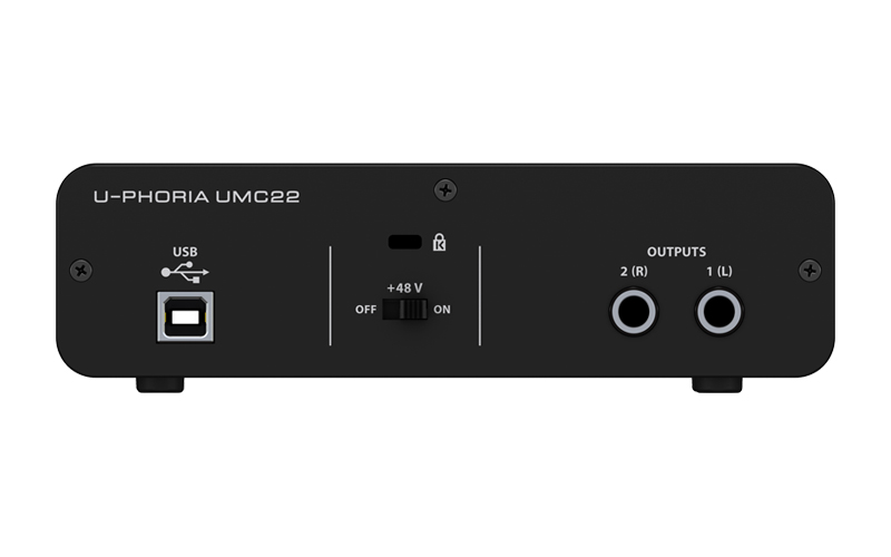 Behringer UMC22 -USB-аудиоинтерфейс,2входа, 2 выхода, микр. предусилитель MIDAS