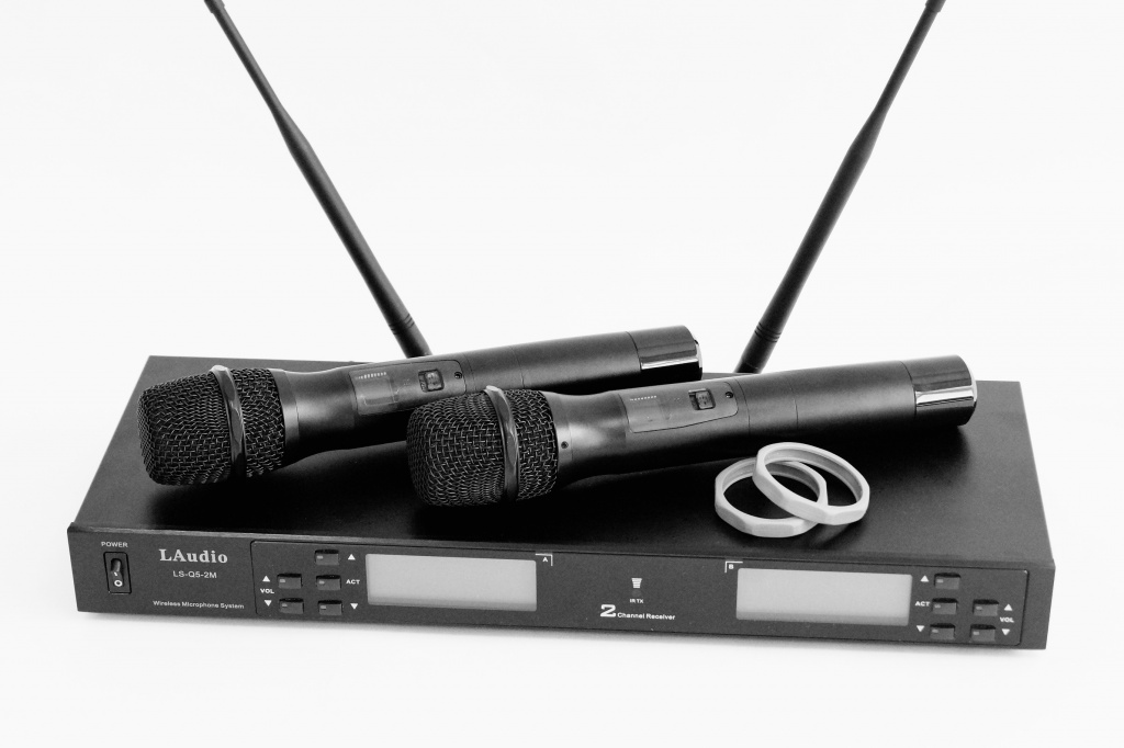 LS-Q5-2M Двухканальная вокальная радиосистема, 2 ручных передатчика, LAudio