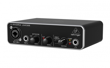 Behringer UMC22 -USB-аудиоинтерфейс,2входа, 2 выхода, микр. предусилитель MIDAS