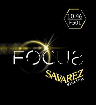 F50L Focus Комплект струн для электрогитары, никелированные, 10-46, Savarez