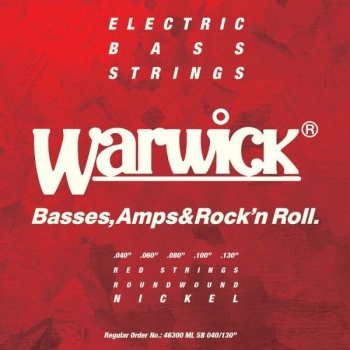 Warwick 46300ML5B струны для 5-струнного баса Red Label 40-130, никель