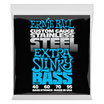 ERNIE BALL 2845 струны для бас-гитары Stainless Steel Bass Extra Slinky (40-60-70-95)