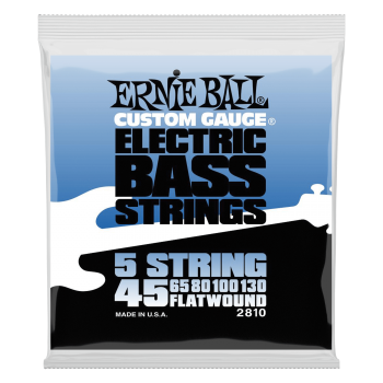 ERNIE BALL 2810 струны для 5-струнной бас-гитары Flat Wound Bass 5 (45-65-80-100-130)