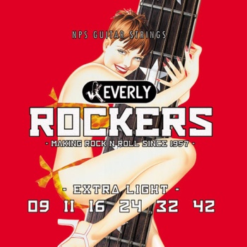 9009 Rockers Комплект струн для электрогитары, никелированные, 9-42, Everly