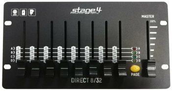 STAGE4 DIRECT 8/32 - Контроллер управления светом / 32 DMX-канала / 4 страницы по 8 каналов