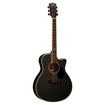 KEPMA A1C Black Matt акустическая гитара, цвет черный матовый, форма - гранд-аудиториум