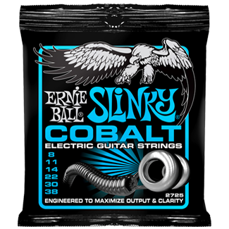 ERNIE BALL 2725 струны для эл.гитары Cobalt Electric Extra Slinky (8-11-14-22-30-38) обмотка кобальт
