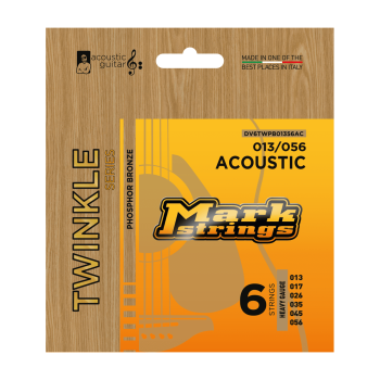 Markbass Twinkle Series DV6TWPB01356AC струны для акустической гитары, 13-56, фосфор/бронза