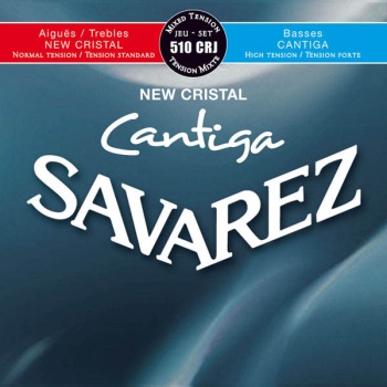 510CRJ New Cristal Cantiga Комплект струн для классической гитары, смешанное натяжение, посеребренны