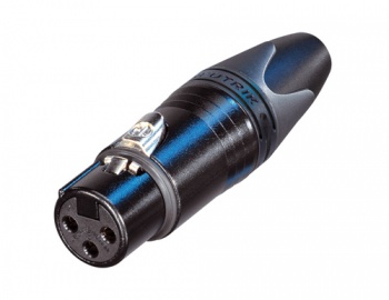NC3FXX-B - Разъем XLR female кабельный, золоченые контакты, черненый корпус / Neutrik 
